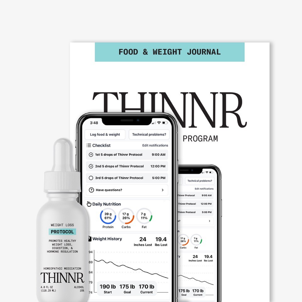 THINNR® Protocol bundle with food & weight journal and app